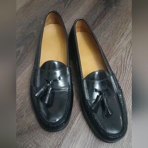 Cole Haan Men's Tassel Loafers Black Leather Dress Shoes Size 11 B
